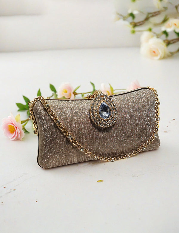Golden Fancy Clutch