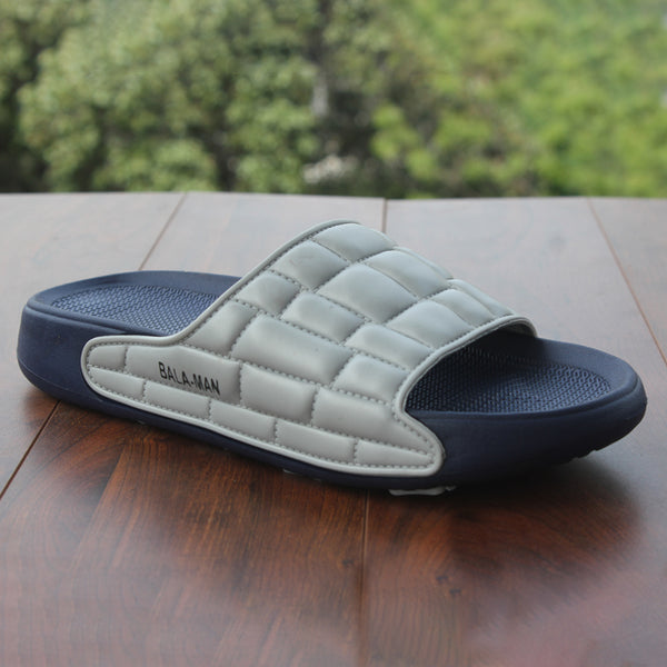 Balaman Black & Grey Soft Slippers for men