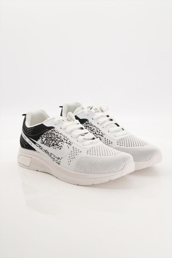 Men Premium WHITE BLACK Sports Shoes