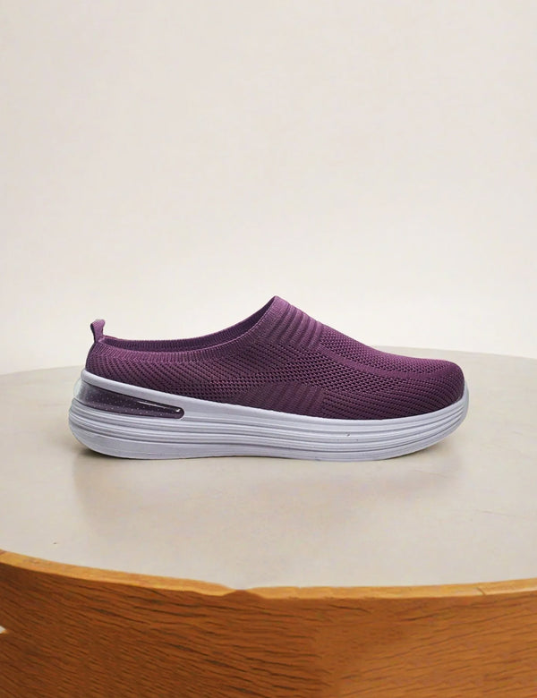 Purple Back Open Sneakers for Women