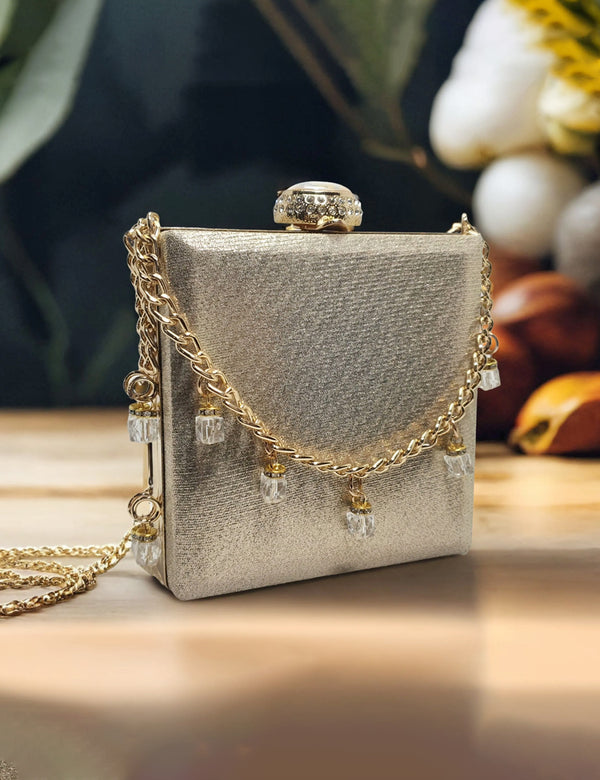 Golden | Fancy Clutch for women