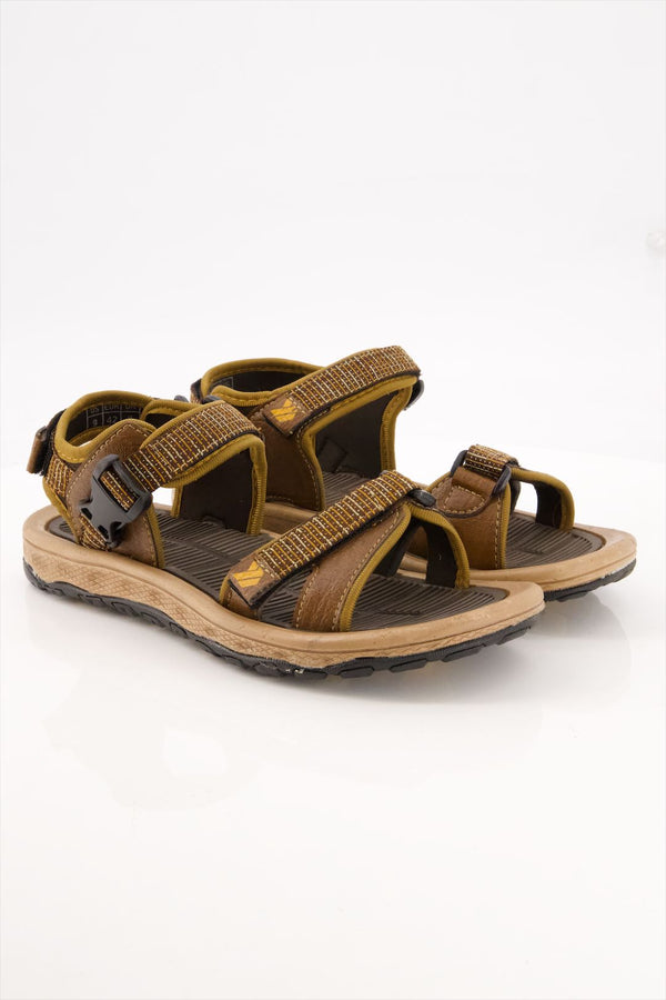 Men Synthetic Mustard Sandal