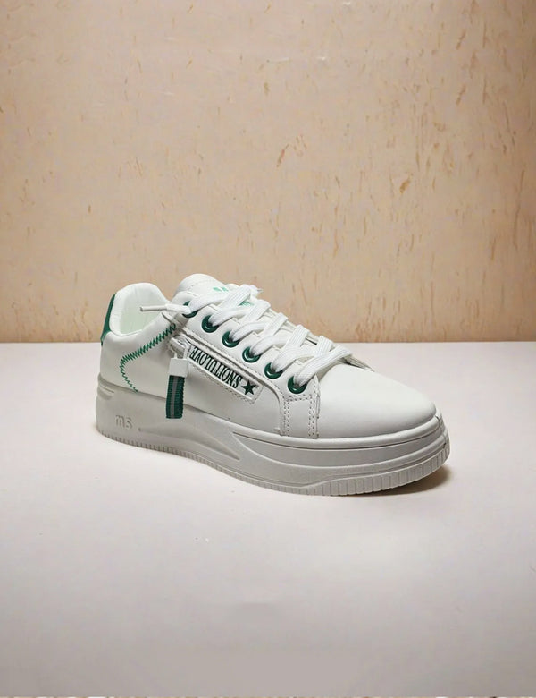 Green White Sneakers for Women
