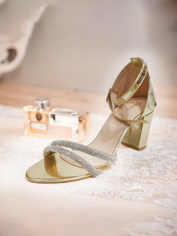 Golden Heel Sandal for women.