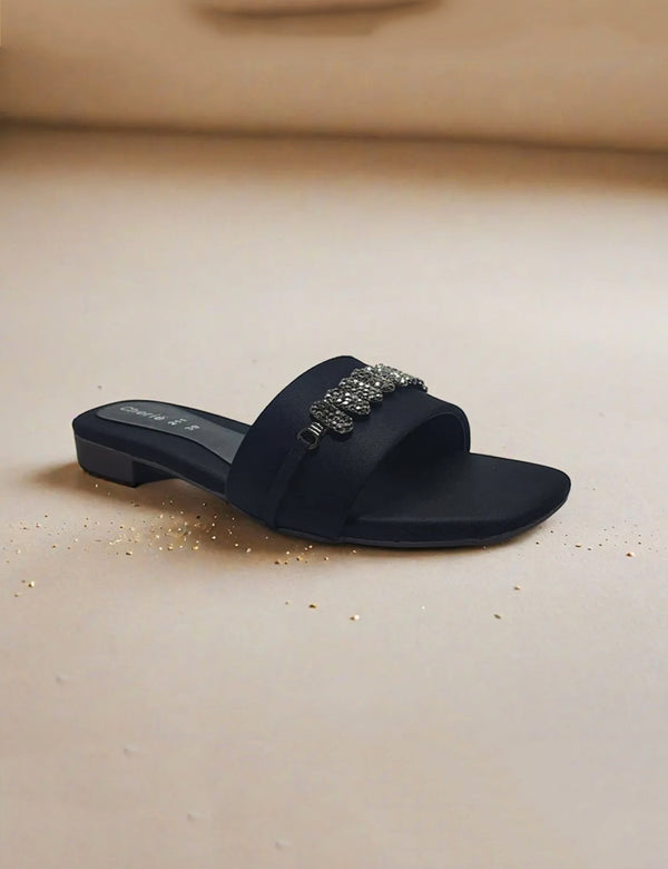 Black Casual Slippers