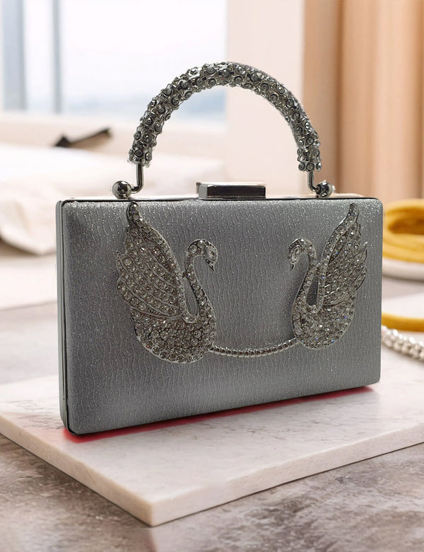 Silver | Fancy Clutch for women