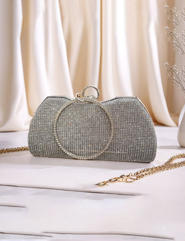 Silver | Fancy Clutch for women