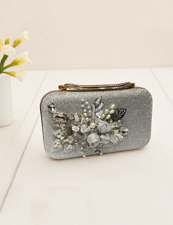 Silver | Fancy Clutch for women