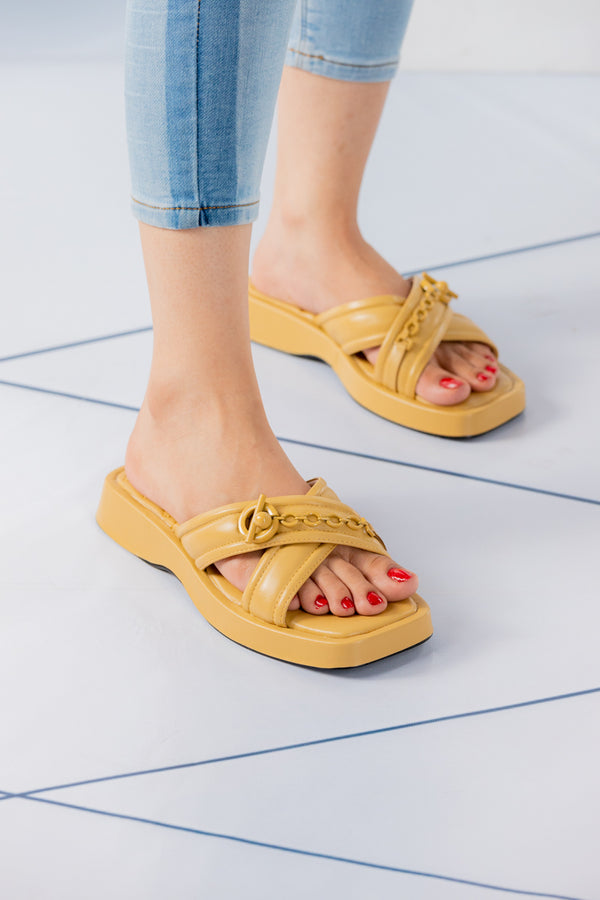 Women YELLOW slippers