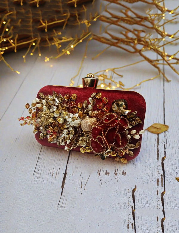 Maroon | Fancy Clutch for women