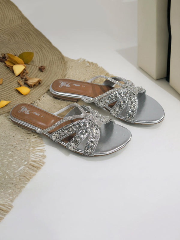 Silver | Fancy Slippers for Women