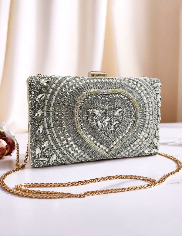 Silver | Fancy Clutch for women