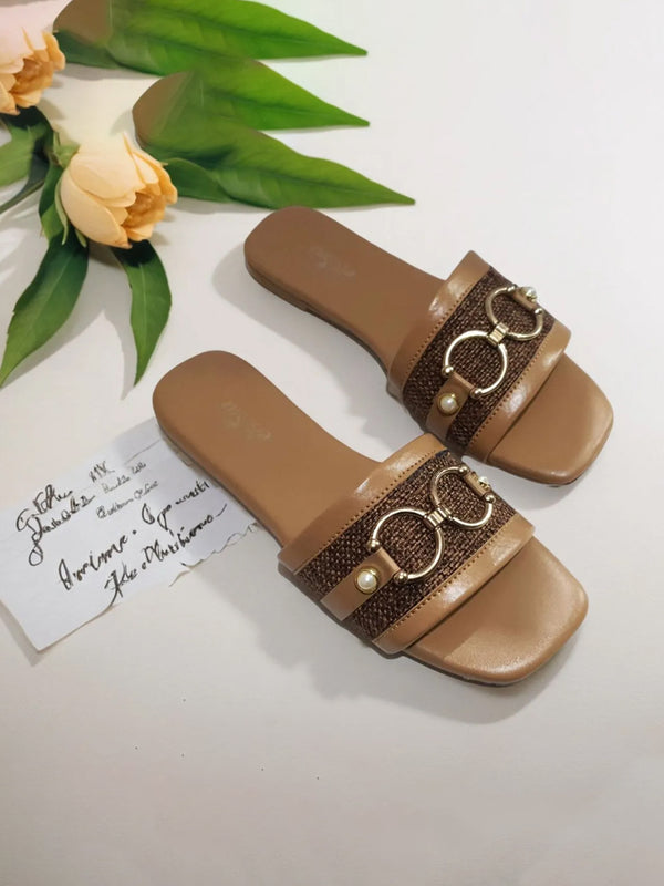 Fawn Brown | Flat Slippers for women