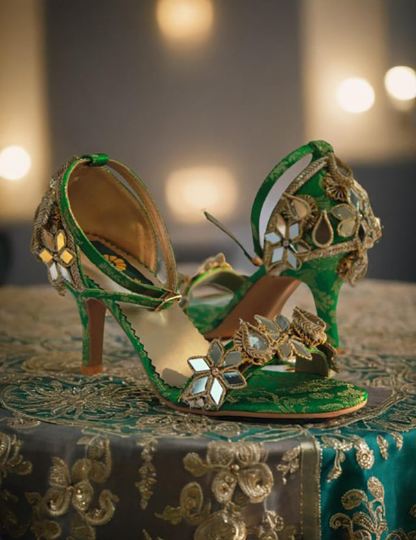 Green | Heel Bridal Sandal