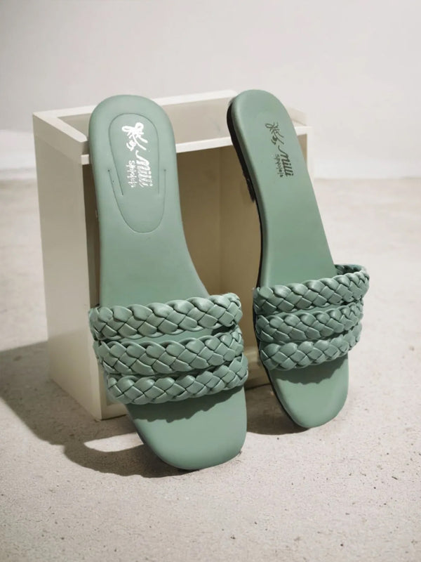 Green | Casual Slippers for women