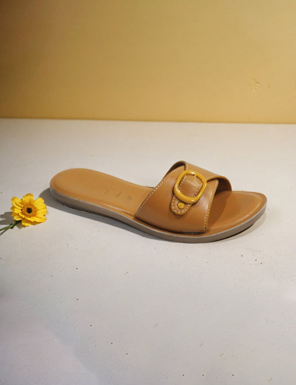 Yellow | Flat Slippers for women