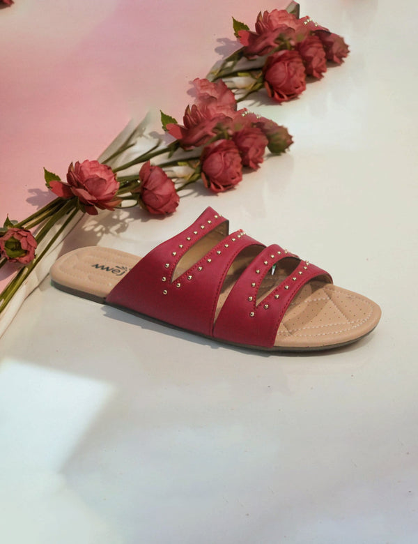 Red | Slippers for women