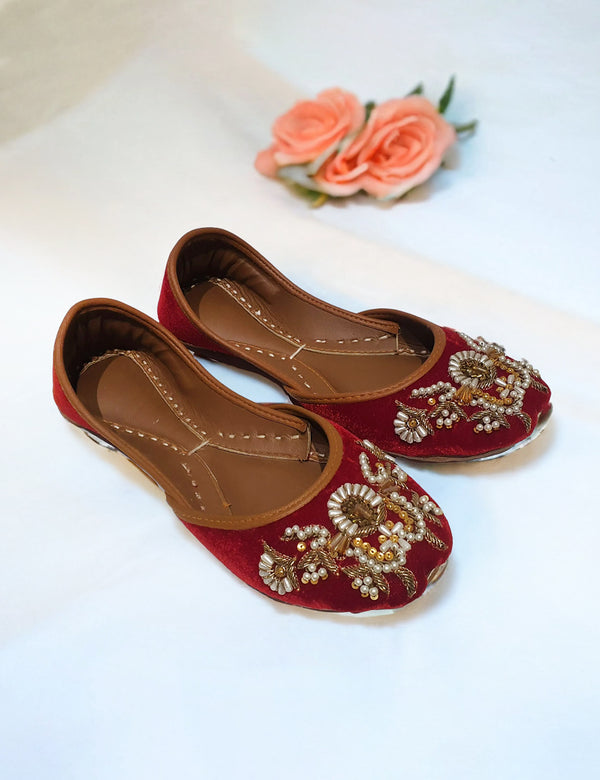 Red Traditional Khussa for Women