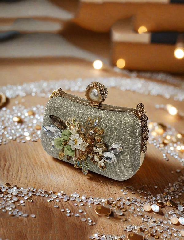 Golden | Fancy Clutch for women Two Sided