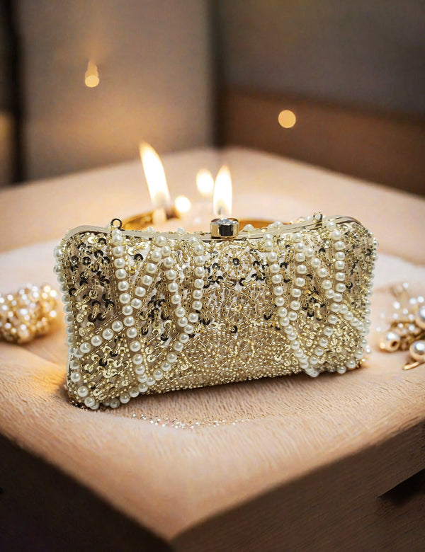 Golden Fancy Clutch