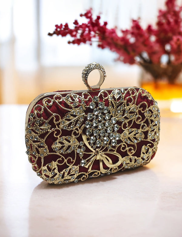 Maroon | Fancy Clutch for women