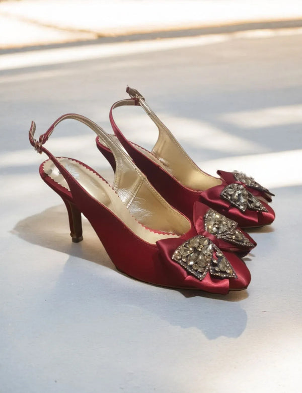 Maroon | Fancy heel for Women