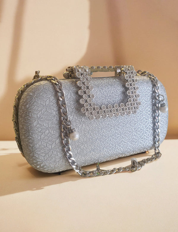 Silver | Fancy Clutch for women