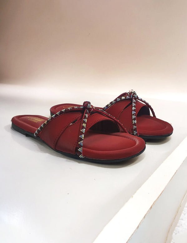 Maroon | Fancy Slippers for women