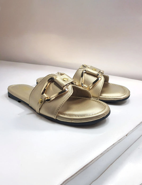 Golden | Fancy Slippers for women