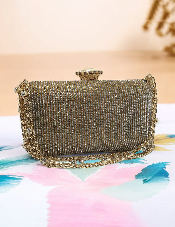 Golden | Fancy Clutch for women