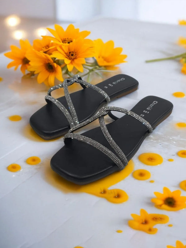 Black Fancy & Stylish Slippers for women