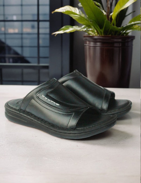 Black | Medicated Slippers For Men