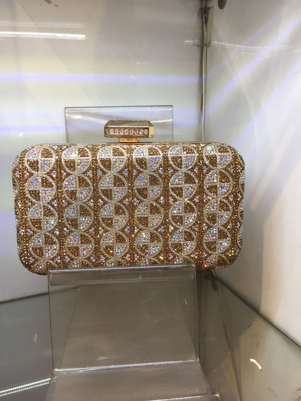 golden white Fancy Clutch for women