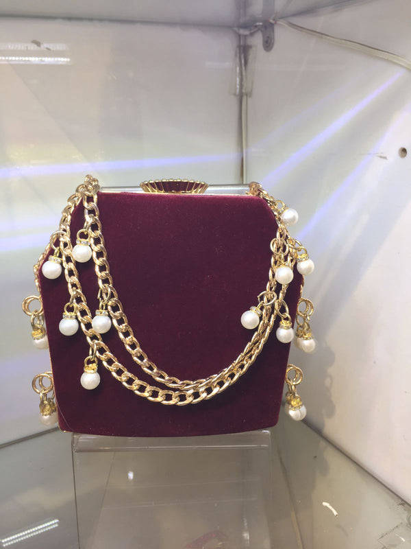 maroon Fancy Clutch for women