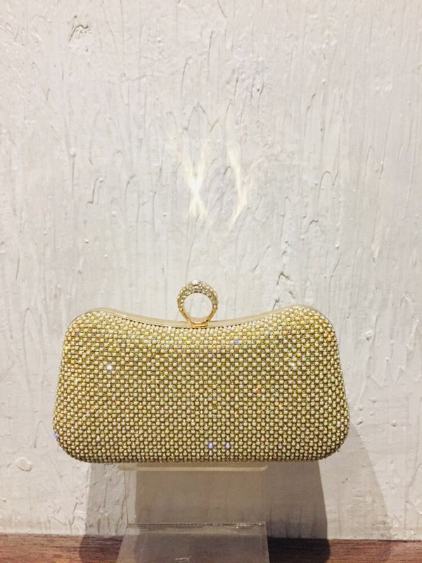 Golden Fancy Clutch for women