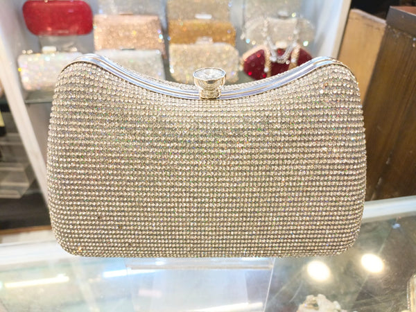 Silver Fancy Clutch for Ladies