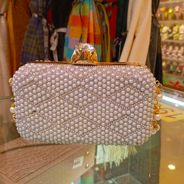 Silver Fancy Clutch for women