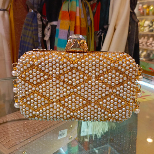 Golden Fancy Clutch for women