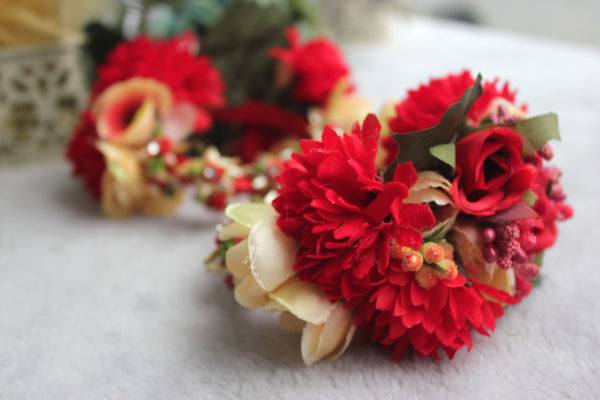 Beautifully Decorate Floral Gota Bangles For Bride