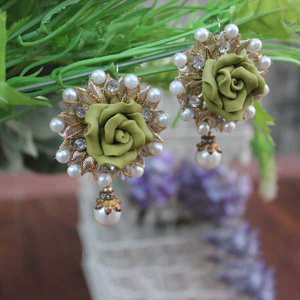 Gota Earring Embellished With Pearls