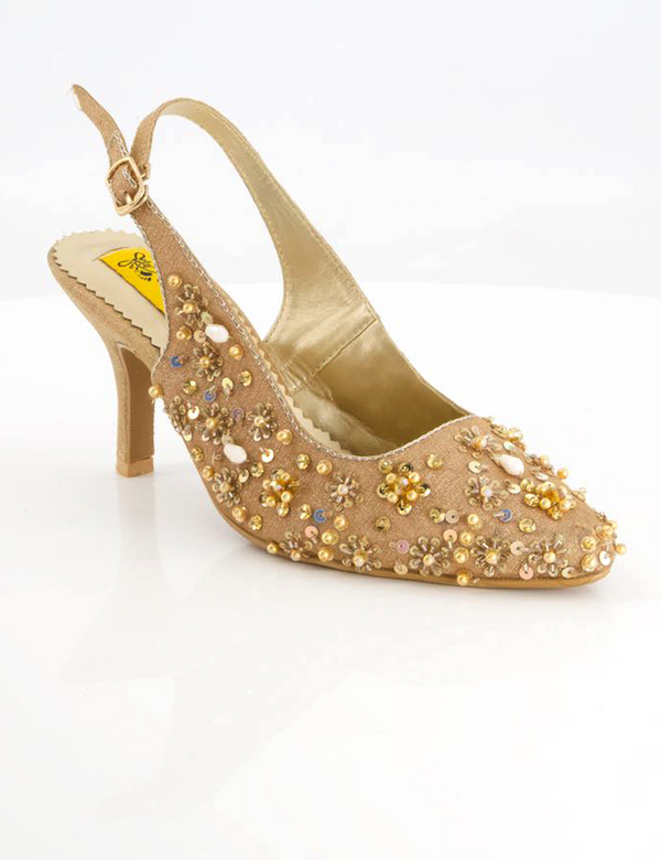 Women Golden Fancy Sandal for women