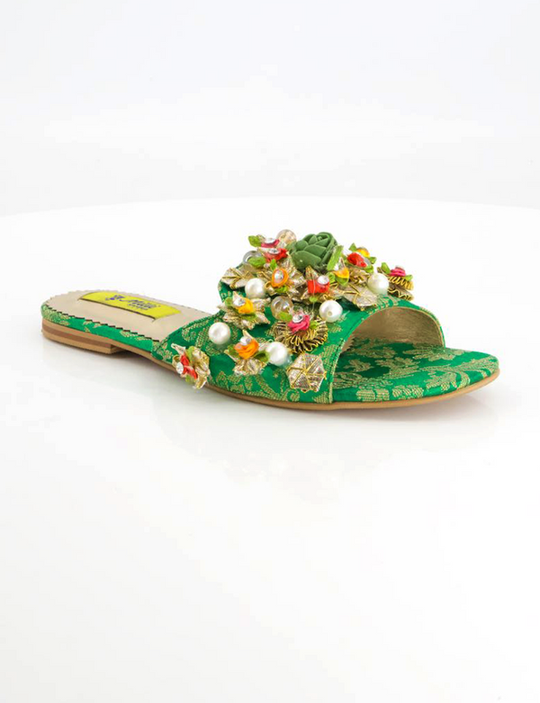 Green | Fancy Slippers for women