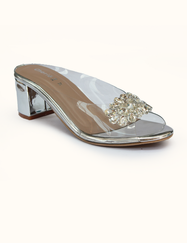 Sliver | Fancy Heel Slippers for Women