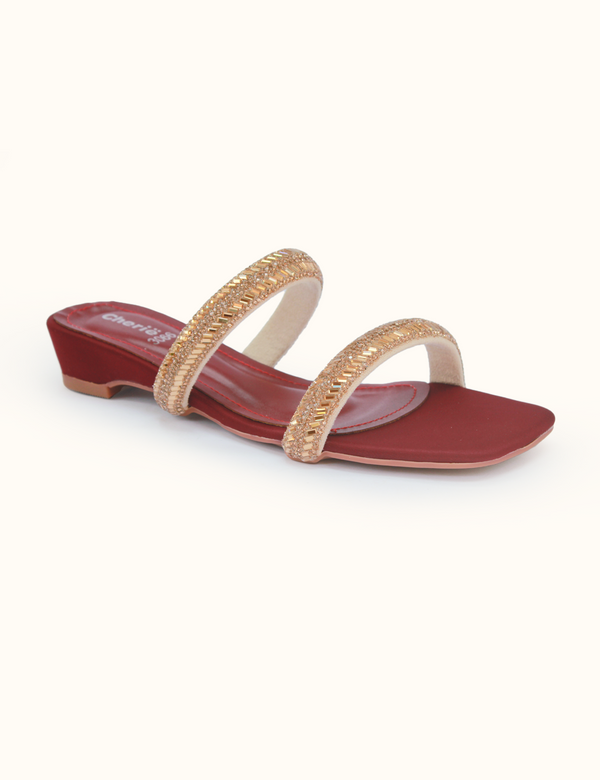 Maroon | Fancy Slippers for Women