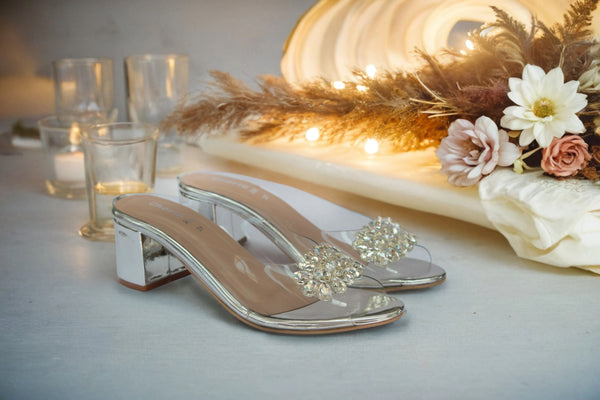 Sliver | Fancy Heel Slippers for Women