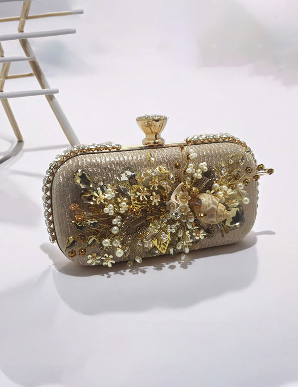 Golden | Fancy Clutch for women