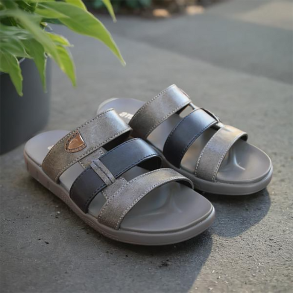 Grey Summer Slippers for men