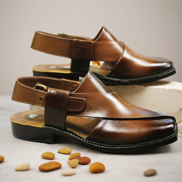 Brown Leather Peshawari