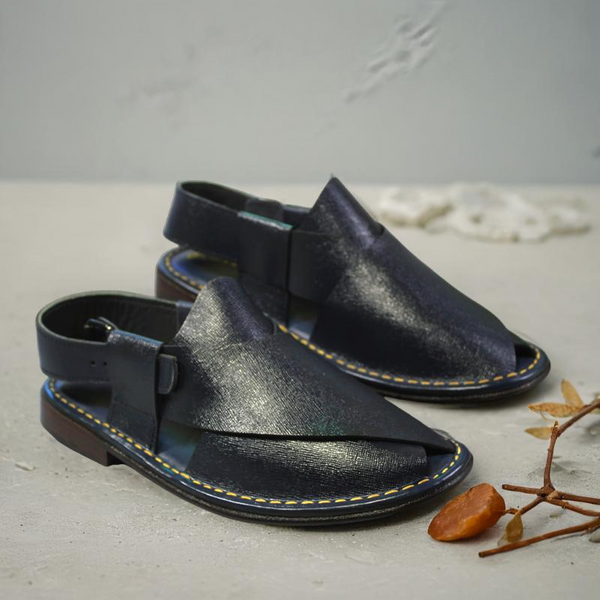 Blue Leather Peshawari