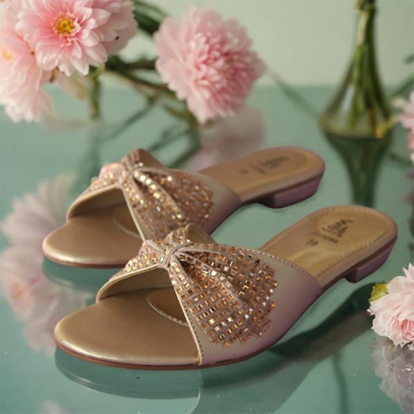 Golden Fancy & Stylish Slippers for women